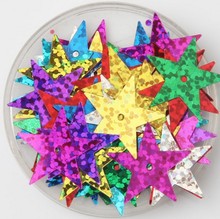 100pcs/ DIY clothing accessories 20mm colorfull five-pointed star Christmas decoration Festivals Laser sequins 2024 - buy cheap