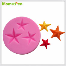 Mom & Pea-Molde de silicona con forma de estrella, decoración para Tartas, Fondant, 3D, grado alimenticio, MPA1926 2024 - compra barato