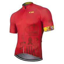 Spain 2020 Team Men Red Cycling Jersey Breathable Bike Road Mountain Race Riding Racing Clothing Bicycle Wear Quick Dry 2024 - buy cheap