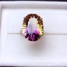 Gemstone Natural ametista senhora de grandes dimensões, 925 anel de prata, o romance de artesanato, belas cores. 2024 - compre barato