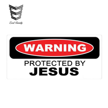 Earlfamily 13cm x 6cm aviso protegido por jesus pára-choques adesivo decalque carro caminhão portátil vinil engraçado adesivos de carro 2024 - compre barato