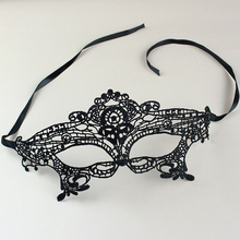 Girls Women Hot Sales Cutout Eye Mask for Halloween Party Fancy Dress Costume Black Sexy Lady Lace Masks 2024 - buy cheap
