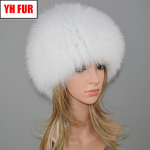 Women Winter Natural Real Fox Fur Hat Warm Soft Fluffy Genuine Fox Fur Cap Luxurious Lady Good Quality Real Fox Fur Bomber Hats 2024 - buy cheap