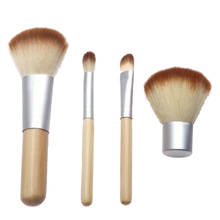 Make Up Brushes 4 Pcs Bamboo Makeup Brush Set With Bag Eye Shadow Brush Cosmetics Blending Brush Tool pincel de Maquiagem L58 2024 - buy cheap