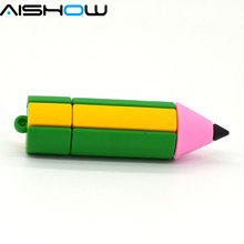 Lovely colorful Pencile Pen USB 2.0 Flash Drive Pen Drive 128MB 4GB 16GB 32GB 64GB Pendrive mini Flash U disk Memory Stick 2024 - buy cheap
