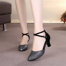 HoYeeLin New Latin Shoes Women Ladies Modern Closed Toe Tango Waltz Standard Ballroom Dancing Heels 2024 - buy cheap
