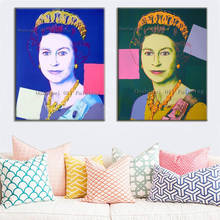 Hand Painted Queen of England Painting Elizabeth Portrait Oil Painting Wall Art for Living Room Decor Modern Abstract Paintings 2024 - buy cheap