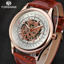 FORSINING Men Automatic Watch Top Luxury Brand Tourbillon Hollow Mechanical Business Large dial Watches Male Relogio Masculino 2024 - buy cheap