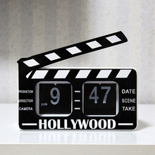 Retro Movie Field Board Clock Flip Clock Fashion Creative Table Clock Hollywood Automatic Page Clock Simple Style 2024 - buy cheap