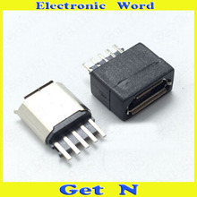 Conector de interfaz hembra 2 en 1, 5P, Micro USB, 2000 grados, Tipo Vertical, MP3 y MP4 para teléfono, 180 Uds. 2024 - compra barato