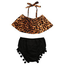 0-3T Baby Girls Clothes Set Leopard T-Shirt Short Pants 2pcs Set Kids Summer Clothing Baby Girl Outfits New 2024 - buy cheap