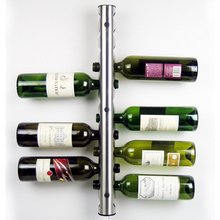 Barra de cocina casera, estante de vino de acero inoxidable, soporte montado en la pared, 12 botellas (00032) 2024 - compra barato
