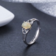 925 Sterling Silver Oval Natural Opal Rings For Women Wedding Engagement Cut Heart Love Ring Jewelry Finger Bague Aneis Anelli 2024 - buy cheap