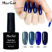 MorCat-esmalte de uñas en Gel, serie Azul para diseño de Arte de uñas oceánicas, barniz de Gel UV azul marino, esmalte de uñas semipermanente 2024 - compra barato