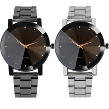 Fashion Man Women Crystal Stainless Steel Analog Quartz Wrist Watches for neutral Crystal Bracelet Relogio Feminino clock 2024 - buy cheap