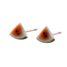 1 Pair Fashion Stud Earrings Healthy Stainless Steel Needle Watermelon Ceramic Earrings For Women Girl , About 10mm 2024 - buy cheap