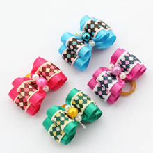 Armi store Handmade Accessories For Dogs Plaid Ribbon Ribbon Bow 6022032  Dog Bows Pet Supplies Dog Butterfly 2024 - buy cheap