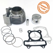 ZHUANGQIAO Scooter Parts Engine  Performance 50mm Big Bore Kit Cylinder Head Piston Rings Set For Chinese Gy6 50 Scooter Atv 2024 - buy cheap