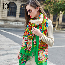 Manta a la moda europea para mujer, bufanda de Pashmina de Cachemira, tipo chal de lana, gruesa y cálida, capa de bufanda, otoño e invierno, 2018 2024 - compra barato