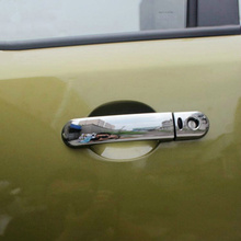 Cubierta cromada para manija de puerta lateral de coche, embellecedor con botones de entrada inteligentes, para Nissan Versa / Tiida / Latio 2007, 2008, 2009, 2010, 2011, 2012 2024 - compra barato