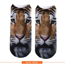 Women 3D Printed Brand Socks Fashion Hot Unisex Harajuku Tiger Lion Money Series Female Funny Casual Short Ankle 2024 - buy cheap