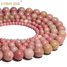 Strand 15'' Wholesale Natural Rhodochrosite Red Stone Beads For Jewelry Making Pink beads DIY Bracelet  4mm 6mm 8mm 10mm 12mm 2024 - buy cheap