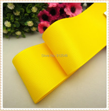 2 ''(50 мм) двусторонняя желтая твердая цветная корсажная лента 10 ярдов для подарка врапппинг, букет, упаковка, украшения, ремесло 2024 - купить недорого