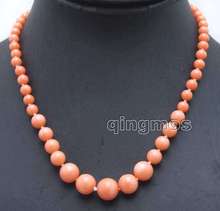 SALE 6-11mm Round Natural High Quality Pink Coral 17'' Necklace -nec5954 Wholesale/retail Free shipping 2024 - buy cheap