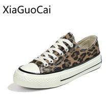 2019 Spring and Summer Women's Canvas Shoes Leopard Low Cut Female Casual Shoes Women Wild Casual Shoes 2024 - buy cheap