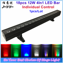 Powercon-barra de parede de led, 18 pçs, 18 w, rgbw, 4 em 1, produto novo, iluminação interna, com controle individual
