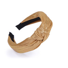 Moda sólida fita atada hairbands colorido ouro headbands para mulheres meninas vinho vermelho largo preto hairband acessórios de cabelo 2024 - compre barato