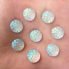 New 80PCS AB Resin  12mm Round Flat back rhinestone scrapbook Embellishme DIY Wedding for clothing applique SF234*2 2024 - buy cheap