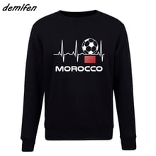 Hoodie New Novelty Cartoon Sweatshirt Morocco Footballer Moroccan Soccers Heartbeat Hoodies Hip Hop Coat Tops 2024 - buy cheap