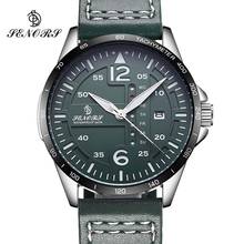 2017 New Brand Fashion Men Sports Watches Men's Quartz Hour Date Clock Man Leather Strap Military Army Waterproof Wrist watch 2024 - buy cheap