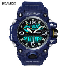 BOAMIGO Brand Men Sports Watches Military LED Digital Analog Wrist Watch man shock Swim Waterproof Blue Clock Relogios Masculino 2024 - buy cheap