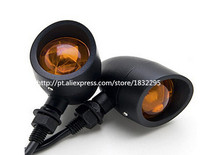 Mini lâmpadas de seta para motocicleta, 2 peças, preto, luz indicadora âmbar, motocicleta, envio grátis 2024 - compre barato