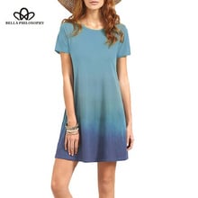 Bella Philosophy Mini vestido de Color sólido Casual Sexy moda gradiente Causal nuevo Vestido de playa suelto de las mujeres más vendidas 2024 - compra barato