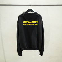 New Vetements Hoodie Men Women 1:1 High-Quality Metallverarbeitung Gmbh Yellow letter pullover Vetements hoodie 2024 - buy cheap