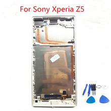 100% Tested LCD Display Touch Screen Digitizer Assembly With Frame Replacement Part For Sony Xperia Z5 E6633 E6653 E6603 2024 - buy cheap