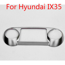 Car-Styling ABS Chrome Car-Covers Center Console Control Panel Cover Sticker Interior Accessories For Hyundai IX35 2010-2015 2024 - buy cheap