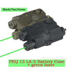 PPT Новое прибытие PEQ 15 LA-5 батарея чехол + тактический зеленый лазерный прицел для охоты HS20-0025Green 2024 - купить недорого