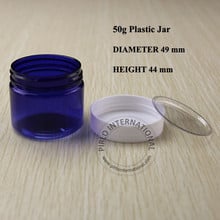 50ml Cobalt Blue Plastic Jar With Lid Empty Cosmetic Packaging Makeup PET Bottle Pot For Face Facial Mask Hand Cream Containers 2024 - buy cheap