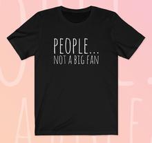 Женская футболка с надписью «people Not a Big Fan», хлопковая Повседневная забавная футболка для девушек, топ, хипстерская футболка, Прямая поставка, Y-120 2024 - купить недорого