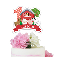 Farm Animals Theme Cake Topper Party Supplies Kids Event Birthday Party Festival Decorations Farm Animals Topper Baby Shower 2024 - buy cheap
