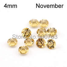 Free shipping 4mm 10pcs floating birthstone charms,November charms 2024 - buy cheap