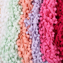 5 Yards Pom Pom Trim Ball 10 mm MINI Pearl Pompom Fringe Ribbon Sewing Lace Kintted Fabric Handmade DIY Craft Accessories 2024 - купить недорого