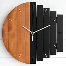 Slient Xylophone Wooden Wall Clock Modern Design Vintage Rustic Shabby Clock Quiet Art Watch Home Decoration 2022 - buy cheap