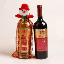 10 piezas Navidad botella de vino cubre bolsa Santa Claus muñeco de nieve botella cubierta cena Mesa decoración para el hogar Año Nuevo productos 2024 - compra barato