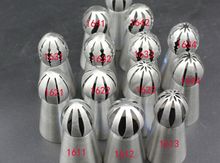 100 pçs bola bocais russo dicas tulip esfera creme de aço inoxidável piping bicos confeitaria decoração cupcake decorador 2024 - compre barato