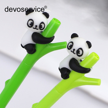 Accesorios de bambú de Panda de dibujos animados, accesorios de papelería neutros para bolígrafo de tinta negra de 0,5mm, suministros de oficina de negocios, 1 unidad 2024 - compra barato